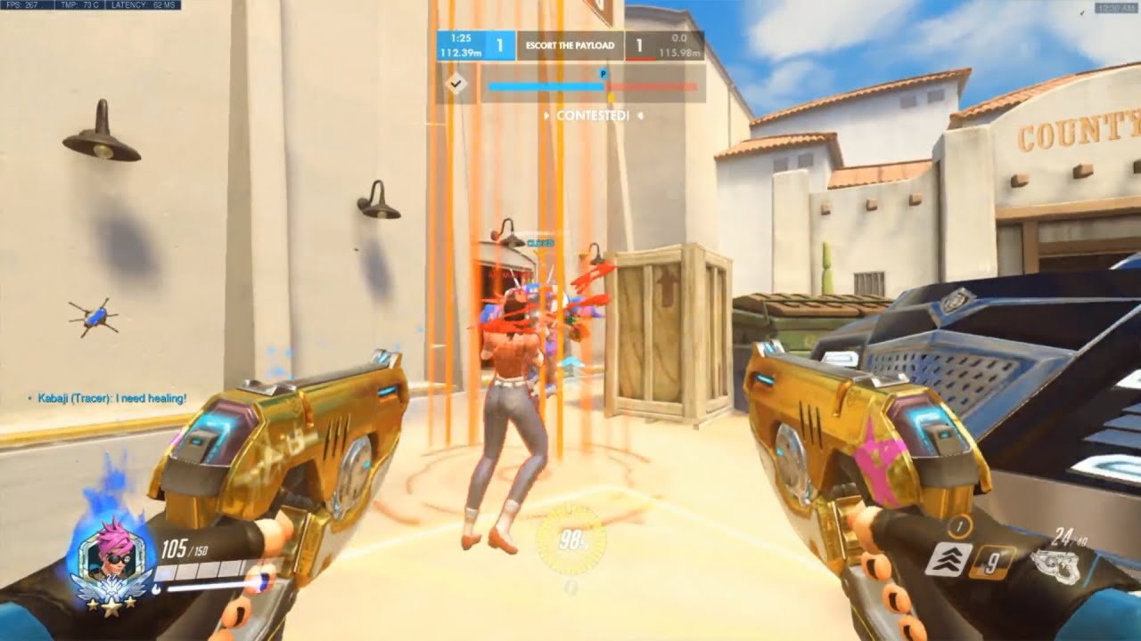 Overwatch The Most Dominant Tracer Gameplay By Kabaji With 44 Elims