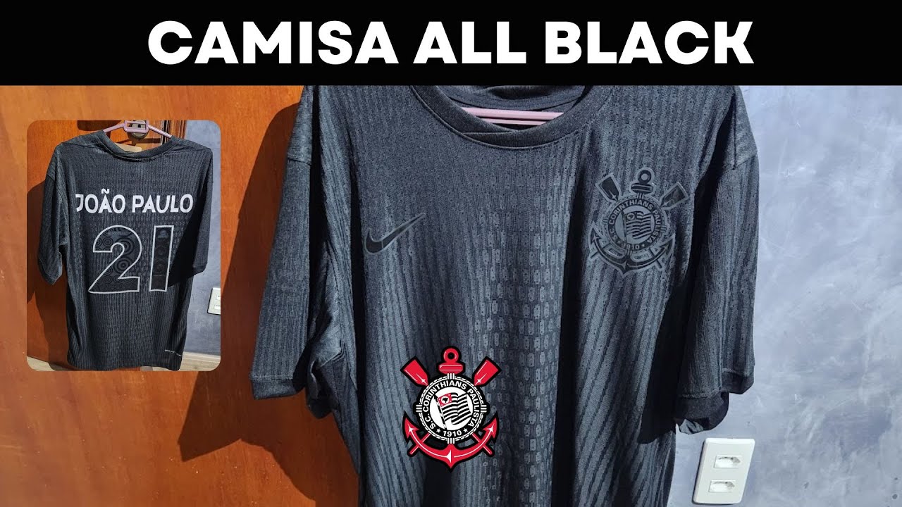 CORINTHIANS - CAMISA ALL BLACK *MUITO BONITA!*, POR 80 REIAS!