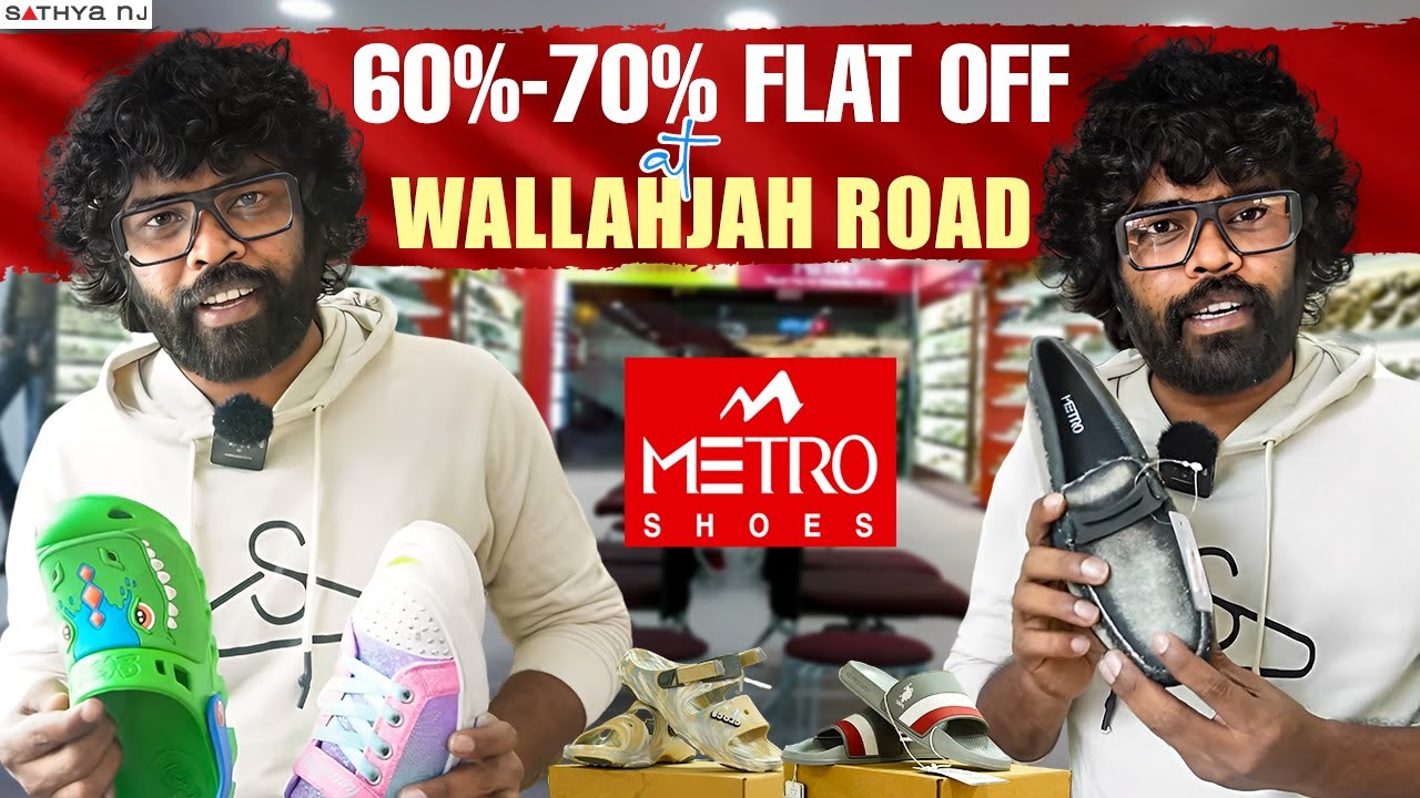 60-70% FLAT OFF💥 at Wallahjah Road  @MetroShoesStore   | Grab Yours 🔜| Shopping Vlog! #sathyanj