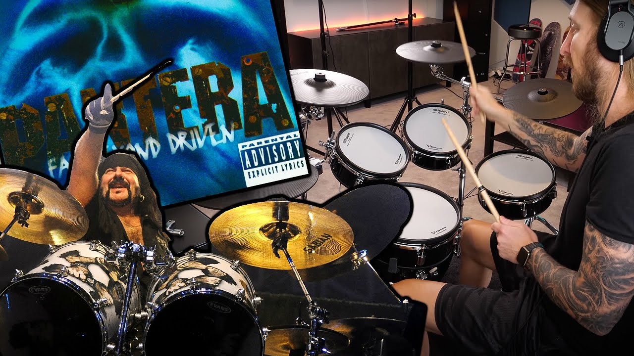 OLA LEARNS PANTERA I'M BROKEN - ON DRUMS