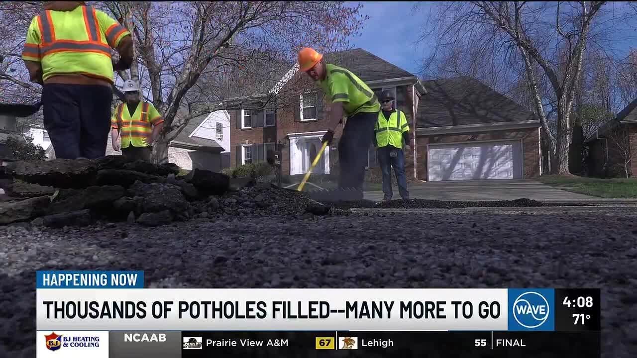 Thousands of potholes fixed, many more to go