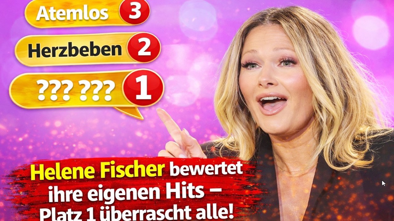 Helene Fischer bewertet ihre eigenen Hits – Platz 1 überrascht alle!