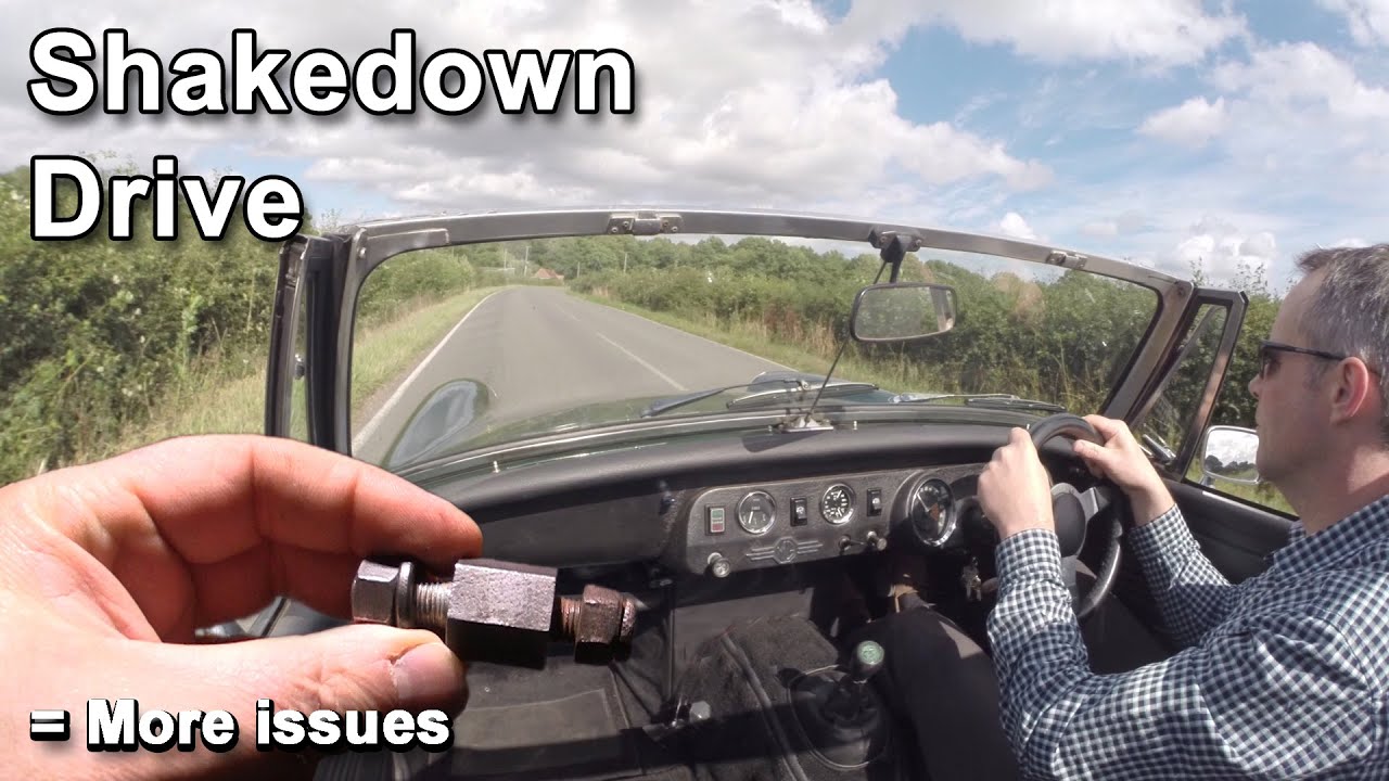 Finally getting the Midget out for a shakedown drive (Fan Belt problems develop AGAIN!)