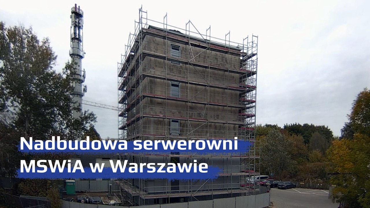 Nadbudowa serwerowni MSWiA w Warszawie - montaż