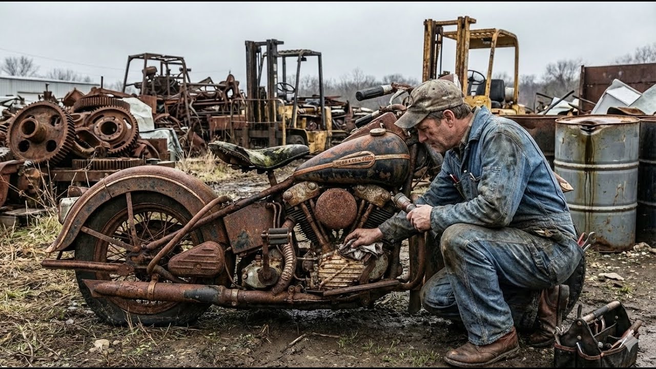 ASMR Bike Restoration Full Rebuild of Harley-Davidson Knucklehead 1947 | Junkyard to Factory New