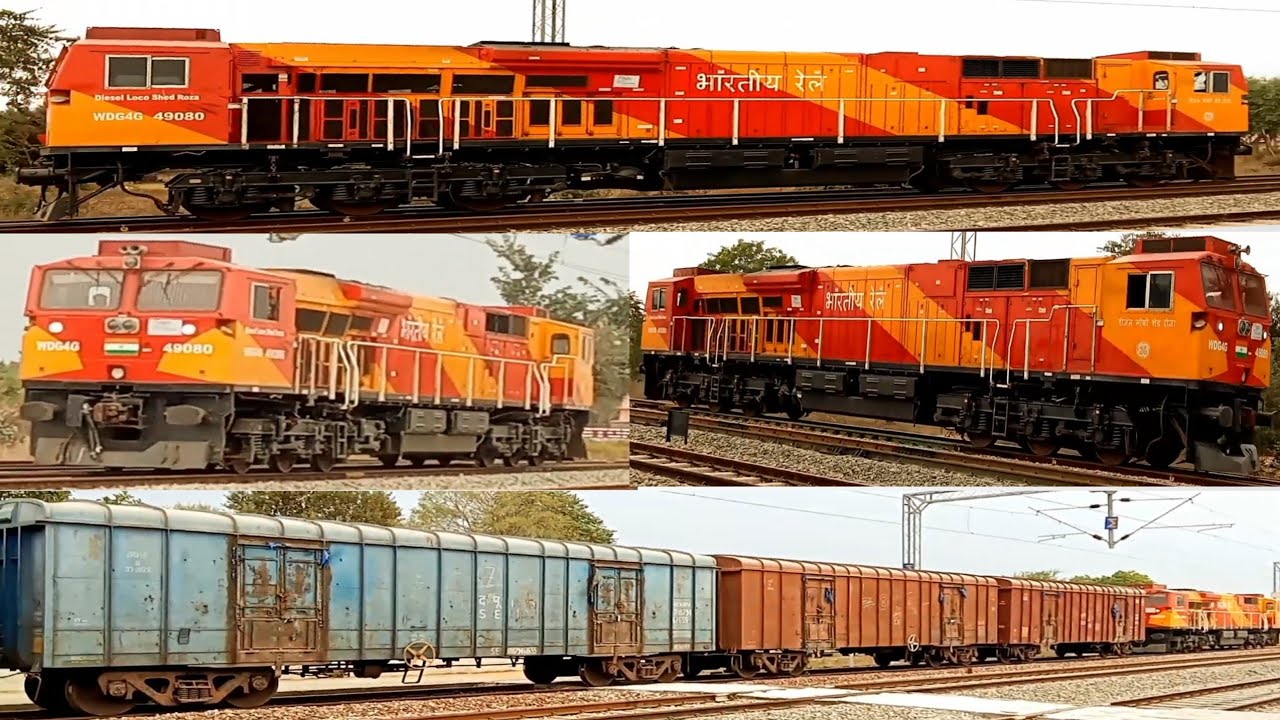 India's Powerful WDP4D Locomotive Decouple by BCN Freight Trains & Loop Line To Main Line Convert