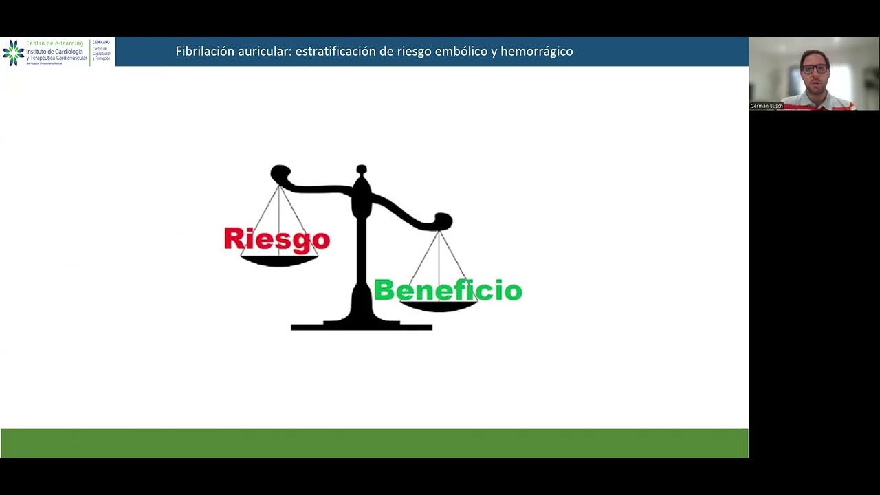 CC 2024: Fibrilaci&oacute;n auricular y estratificaci&oacute;n de riesgo embolico y hemorr&aacute;gico - Dr. German Busch