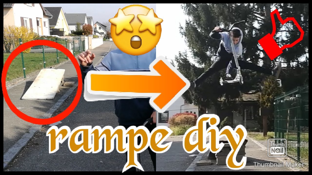 Construction rapide d'une rampe pour trottinette freestyle