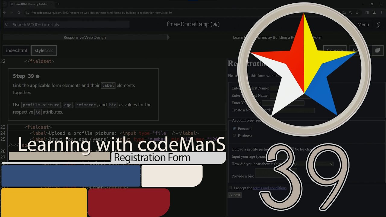 Learn HTML Forms by Building a Registration Form - Step 39