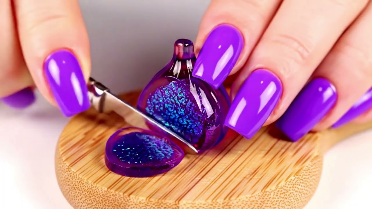 Relaxing ASMR Glass Fruit Cutting | Miniature Glass Fruit Slicing Sounds