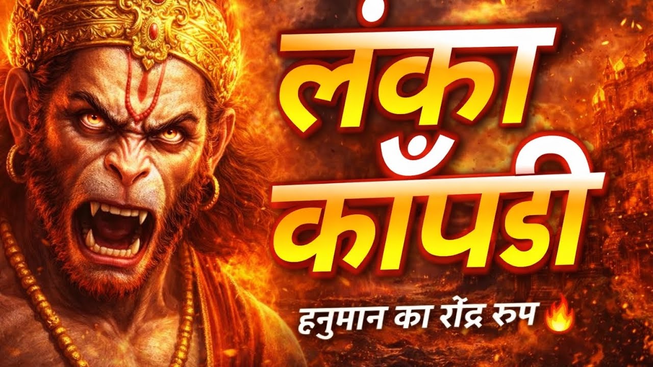 लंका काँपडी! हनुमान जी का रुद्र रूप | जब भक्ति ने अहंकार को हिला दिया” #bhakti #hanumanchalisa #ai 