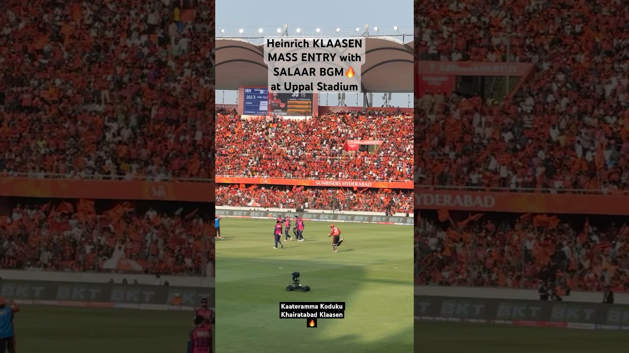 HEINRICH KLAASEN MASS ENTRY with SALAAR BGM at UPPAL STADIUM #ipl #ipl2025  #srh  #salaar #klaasen
