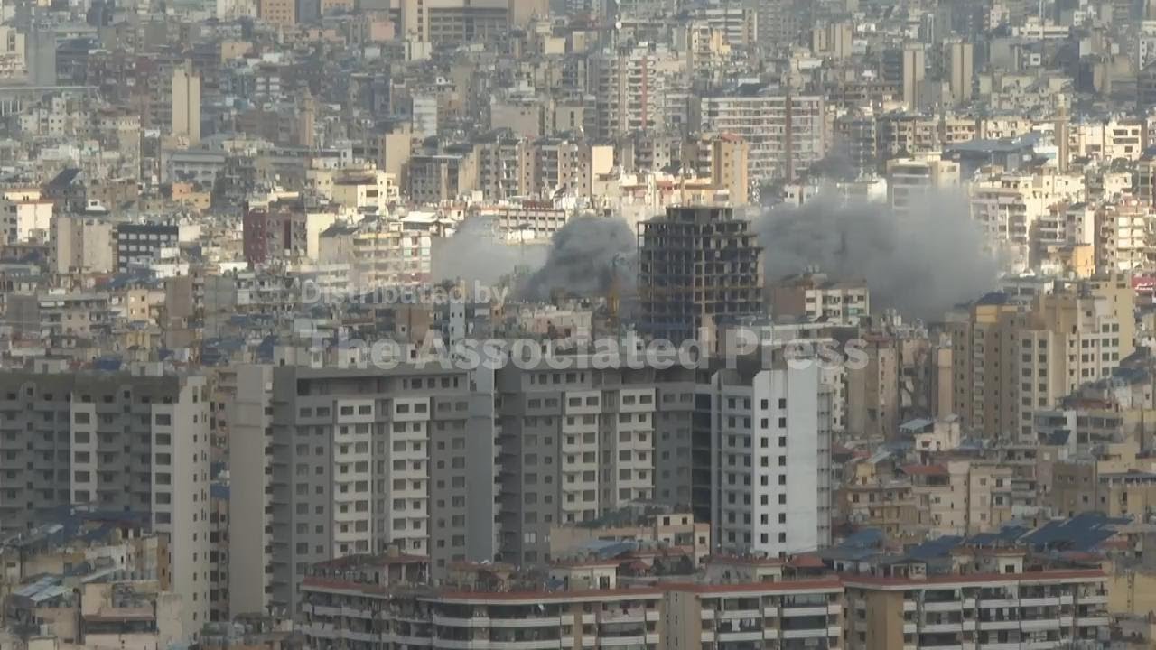 Thick smoke seen rising over Beirut skyline after latest Israeli strike