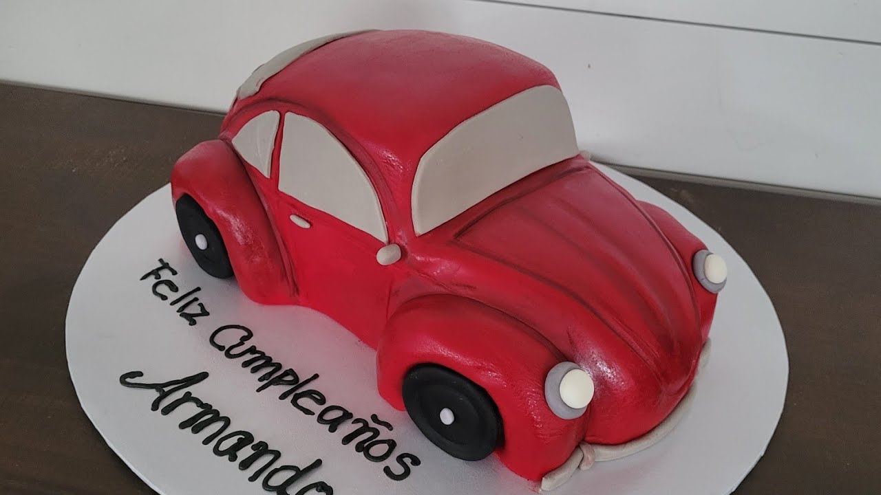 Volkswagen Beetle car cake/pastel de carro 🚗