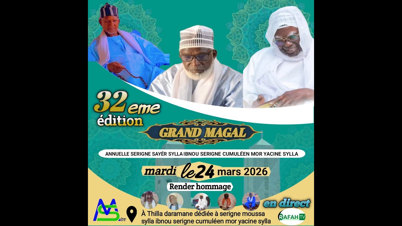 🔴En Direct Plateau Special Waajal Magal Serigne Sayer SYLLA ibn S Coumblene Sylla a Thilla Dramane