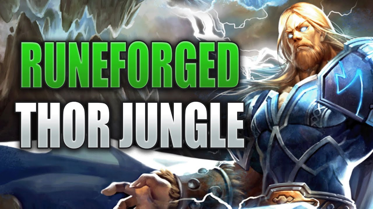 SMITE Runeforged Thor Jungle Gameplay | Huge Combo Damage!