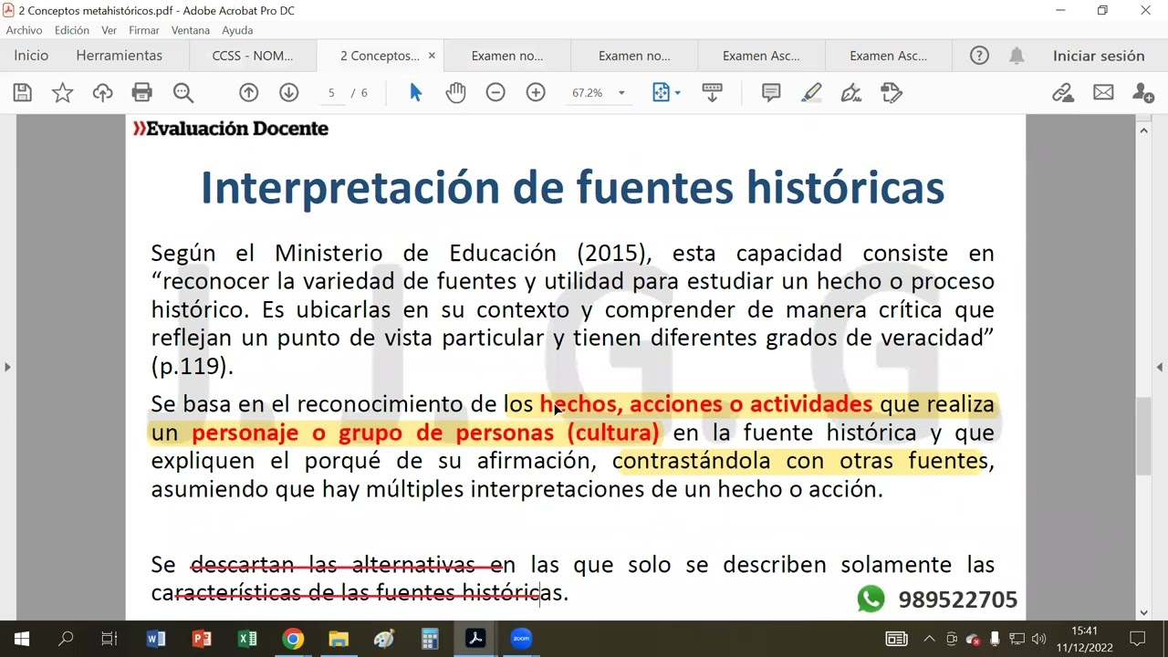 Examen de Nombramiento Ciencias Sociales 2022 preguntas 26 al 33