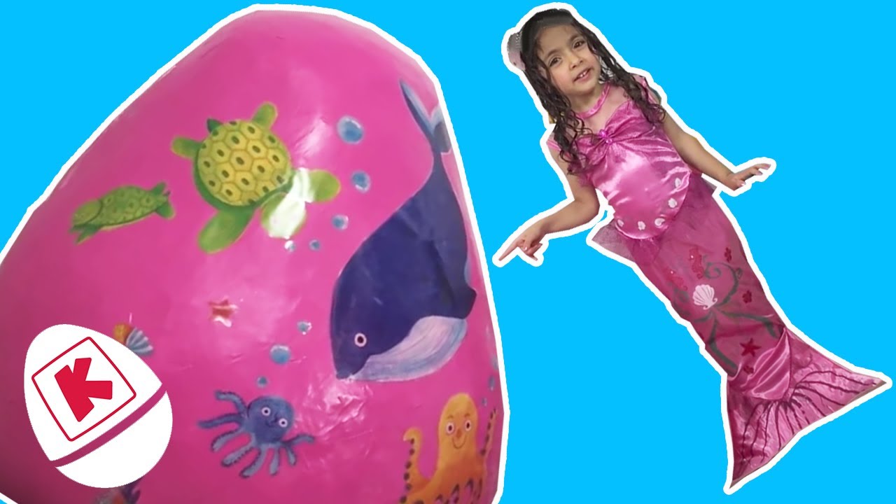 Ariel Has GIANT Little Mermaid Surprise Egg - Princesses In Real Life | WildBrain Kiddyzuzaa