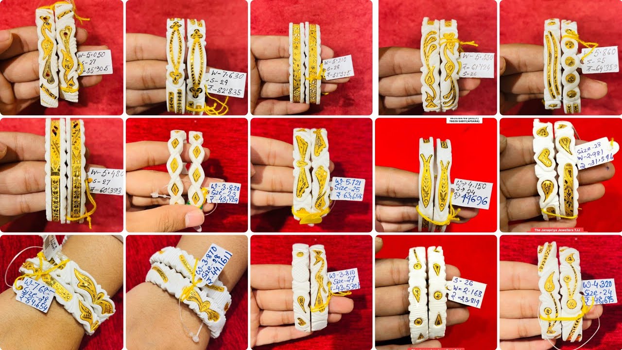 Gold Sakha Badhano New Design With Price /Sakha badhano design Light Weight ||