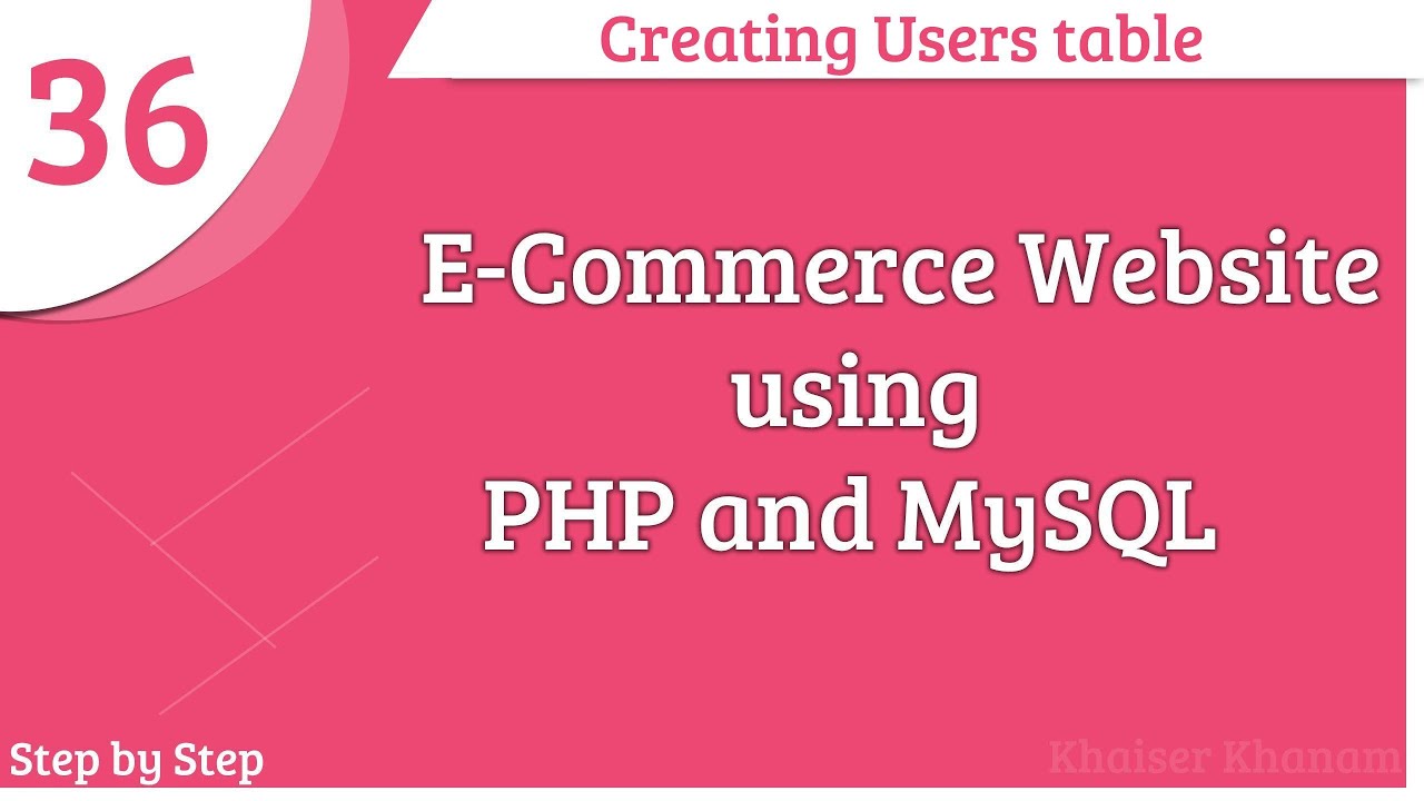 Сайт электронной коммерции с использованием PHP и MySQL || Создание таблицы пользователей || Част...