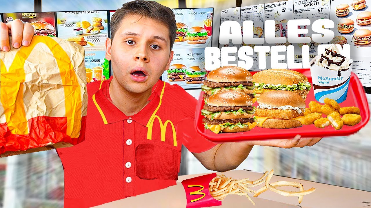 Ich ESSE ALLE MCDONALDS PRODUKTE in 24 STUNDEN🍔😰(ES GIBT SO VIELE!!😨)