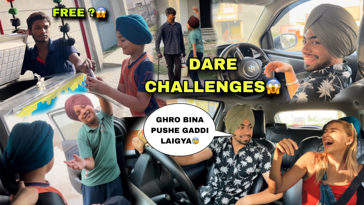 DARES😱GHRO BINA PUSHE GADDI LAIGYA😰MMY GUSSA HOGYE😨DARE CHALLENGES GONE WRONG