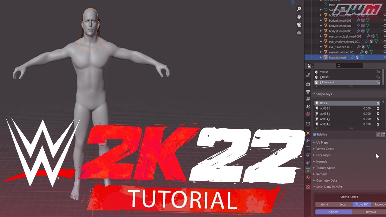 WWE 2K22 - Shape Keys Tutorial (Facial Animation Enabling)