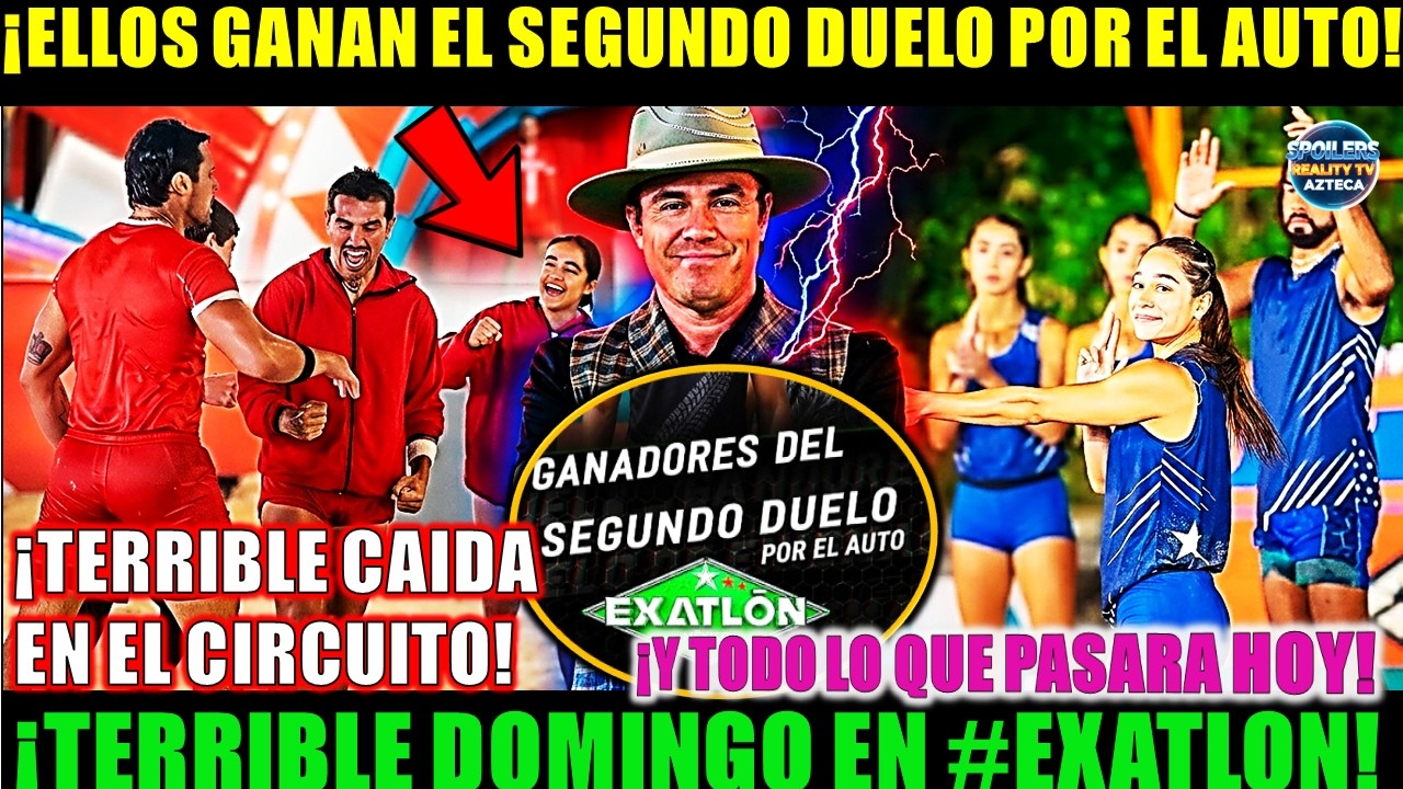 TERRIBLE DOMINGO EN #EXATLON &iexcl;ELLOS GANAN EL SEGUNDO DUELO POR EL AUTO Y ATLETA SUFRE TERRIBLE CAIDA