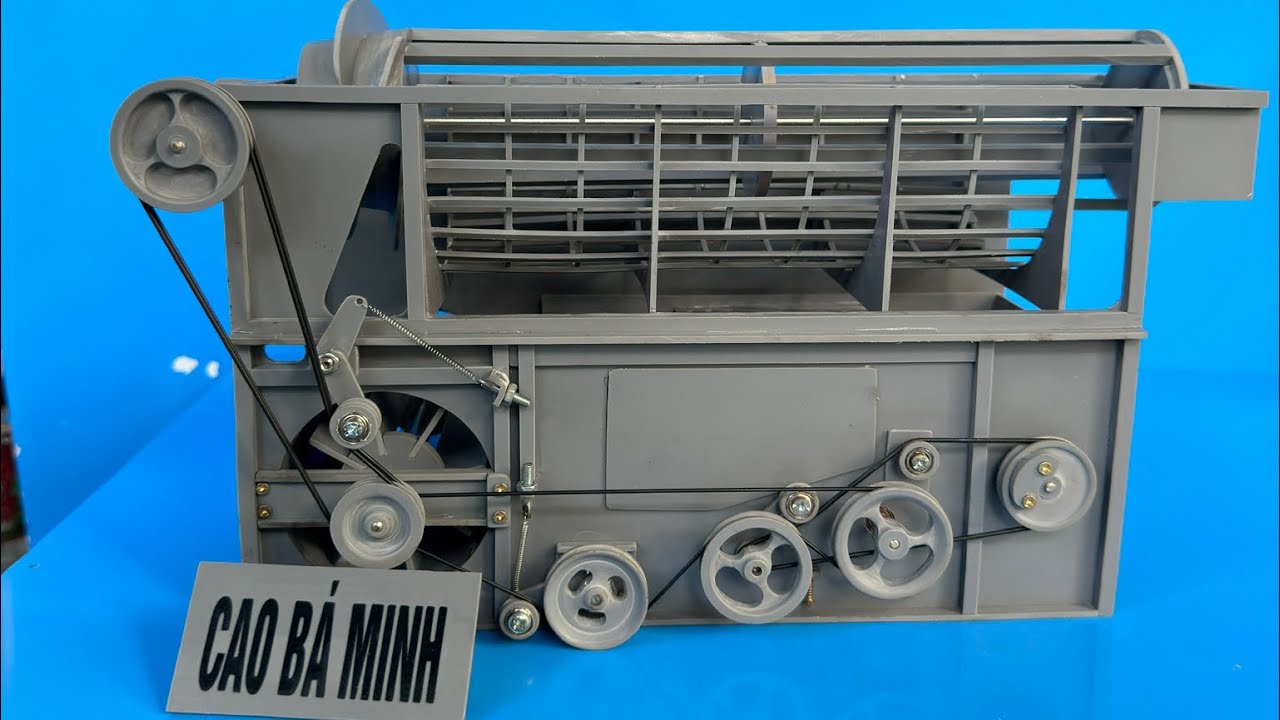 Máy cắt lúa 108x mô hình làm thùng đập