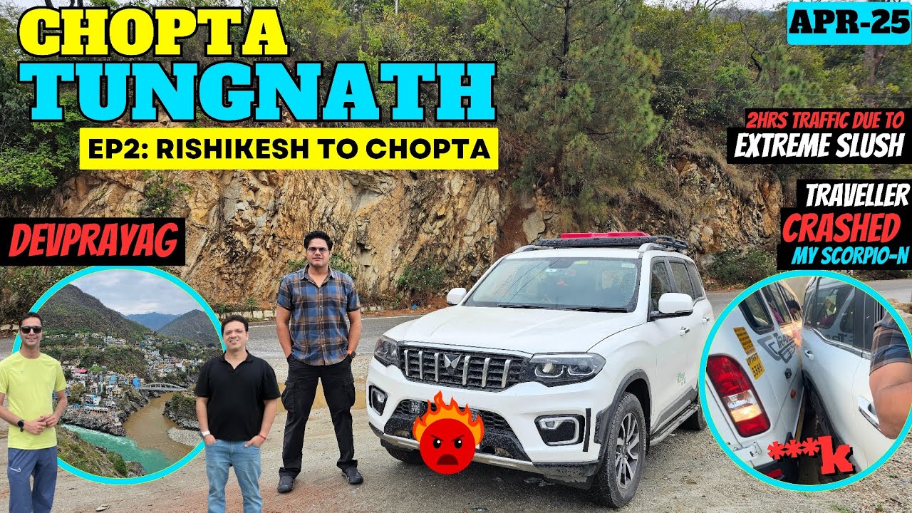 Chopta Tungnath 2025 | EP2: Rishikesh to Chopta | Delhi to Chopta by Road #travelvlog #scorpio