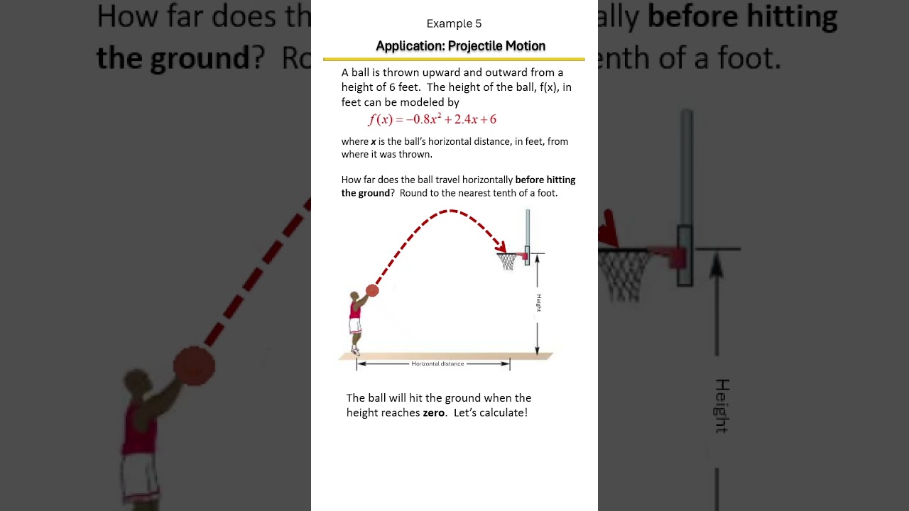 Quadratic Word Problems: Projectile Motion Made Easy! 🚀📈 Example 5