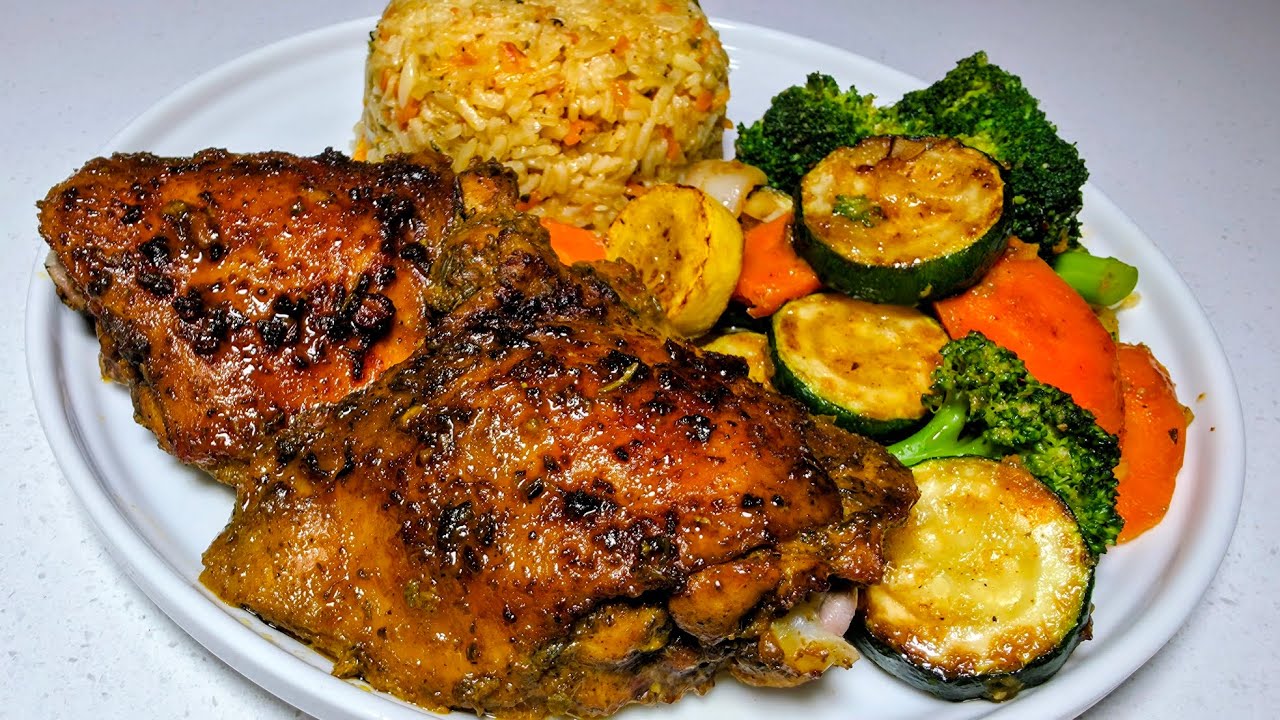 Garlic & herb roasted chicken dinner | full dinner recipe perfect for valentine's day 