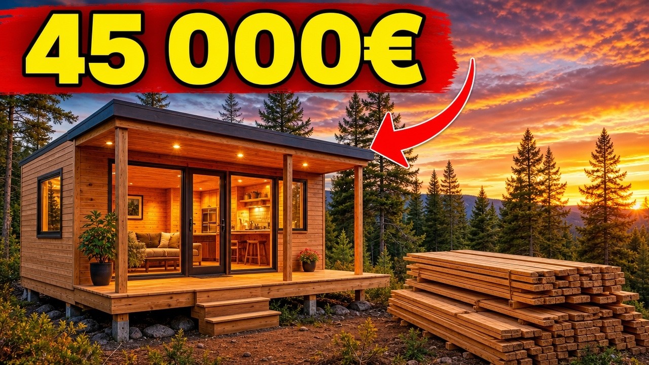 Il a Construit sa Maison en Bois de 45m2 en 10 jours pour 45000€ !
