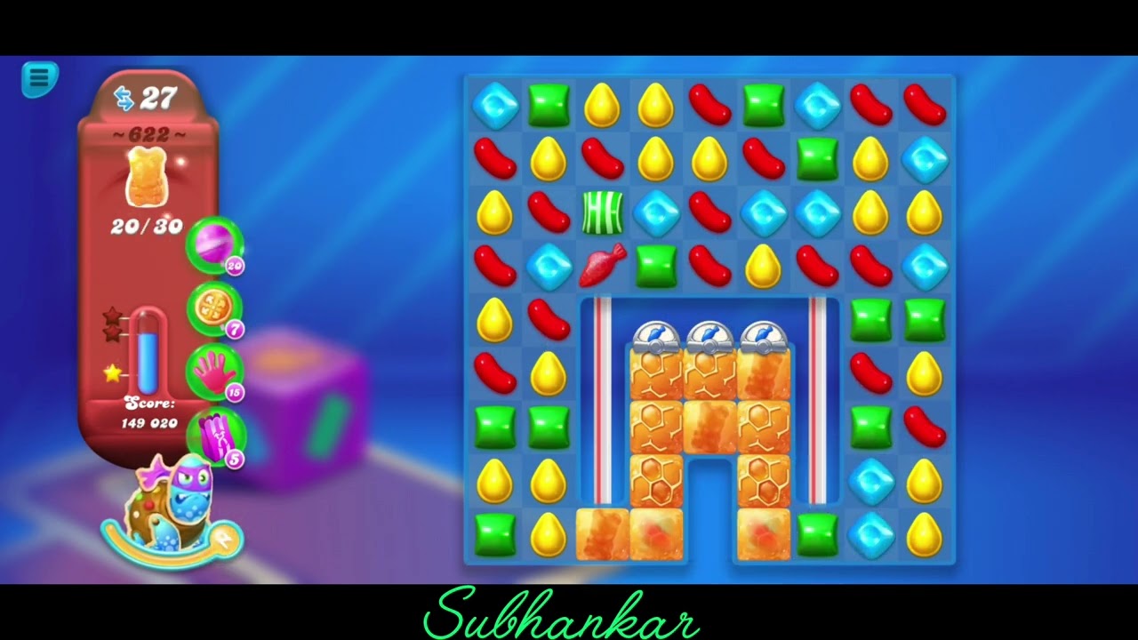 Candy Crush Soda Saga. Level 622.⭐⭐⭐ Star.Level 622 Help.@Subhankar0002.☠️☠️