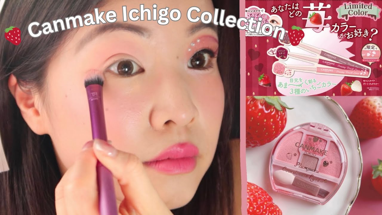 Canmake Ichigo Collection Review + Graphic Lewk 🍓🍓🍓 | キャンメイク いちごコレクション