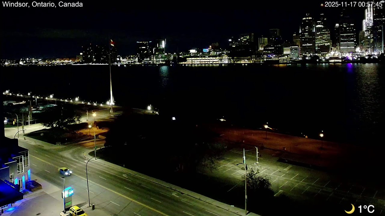 2025-11-16 Morning Segment - Detroit River Live Cam from Windsor, Ontario, Canada