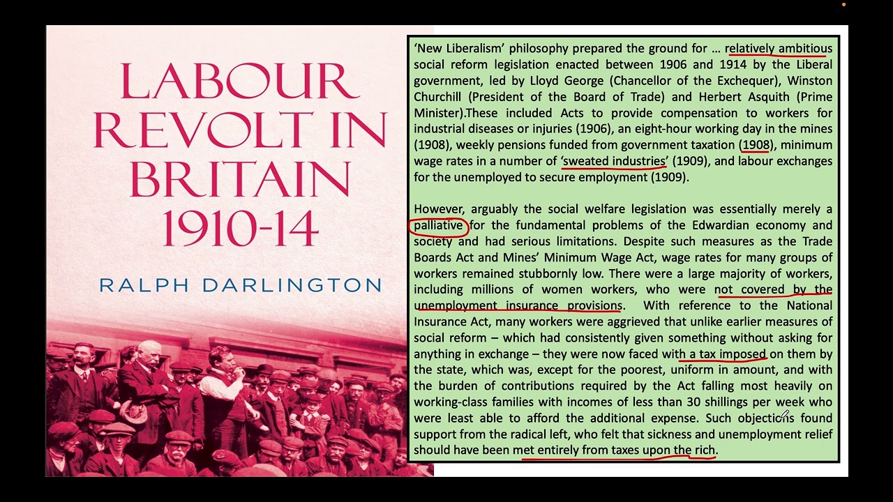 AQA A Level History  Britain 1906-1957: Pre-War Industrial Unrest 1910-1914