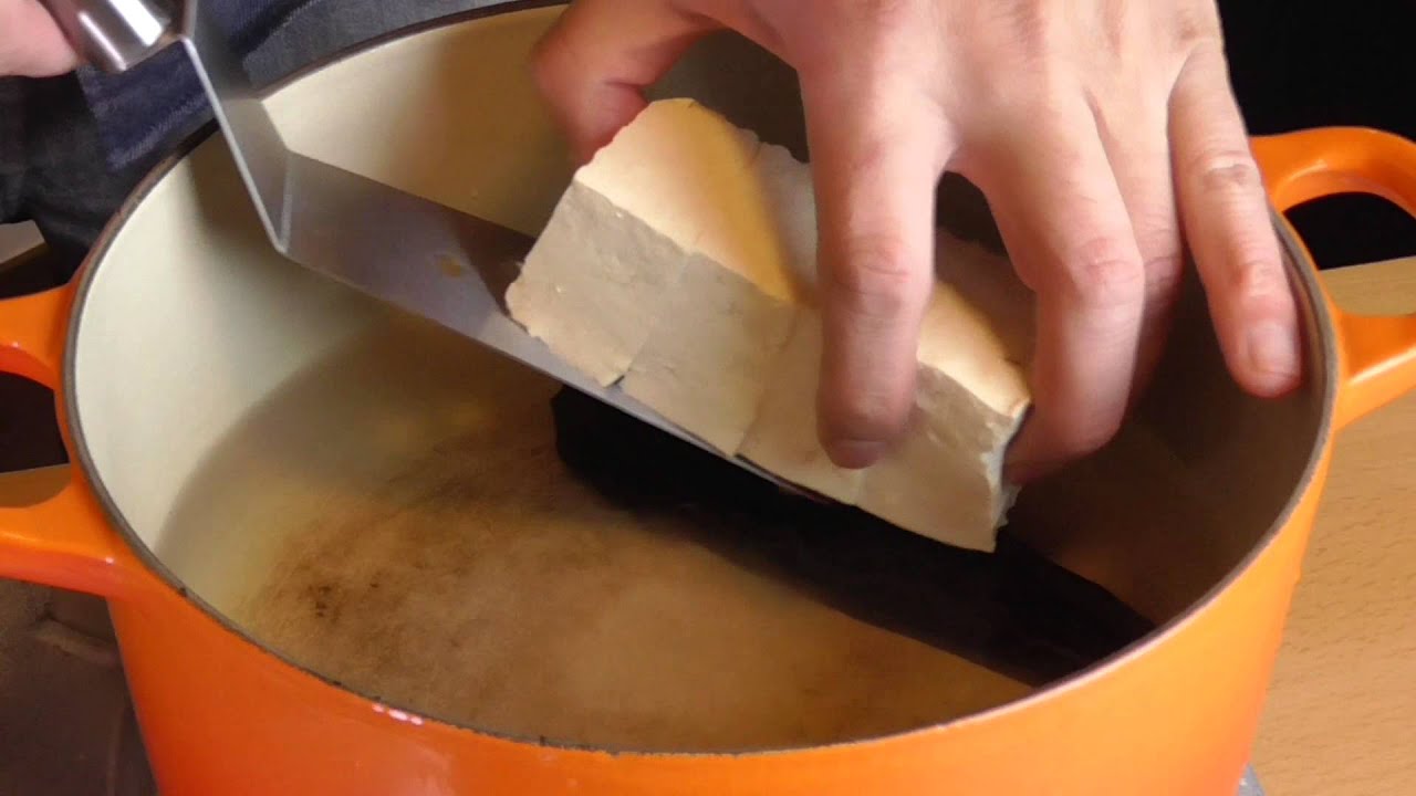 How to Make Yudoufu-Boiled Tofu(Japanese Recipe)　湯豆腐の作り方