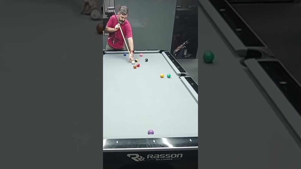 Cool jump shot - Make the 6 and shape the 1 for the 2-ball afterwards #pool #jumpshot  #9-ball