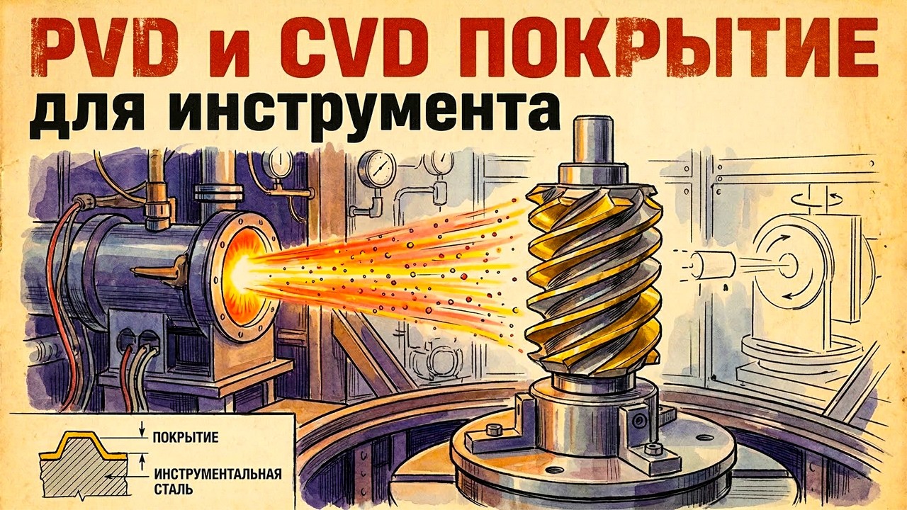 PVD или CVD: Какое покрытие СПАСЕТ ВАШ ИНСТРУМЕНТ? Увеличиваем ресурс инструмента до 800 %!