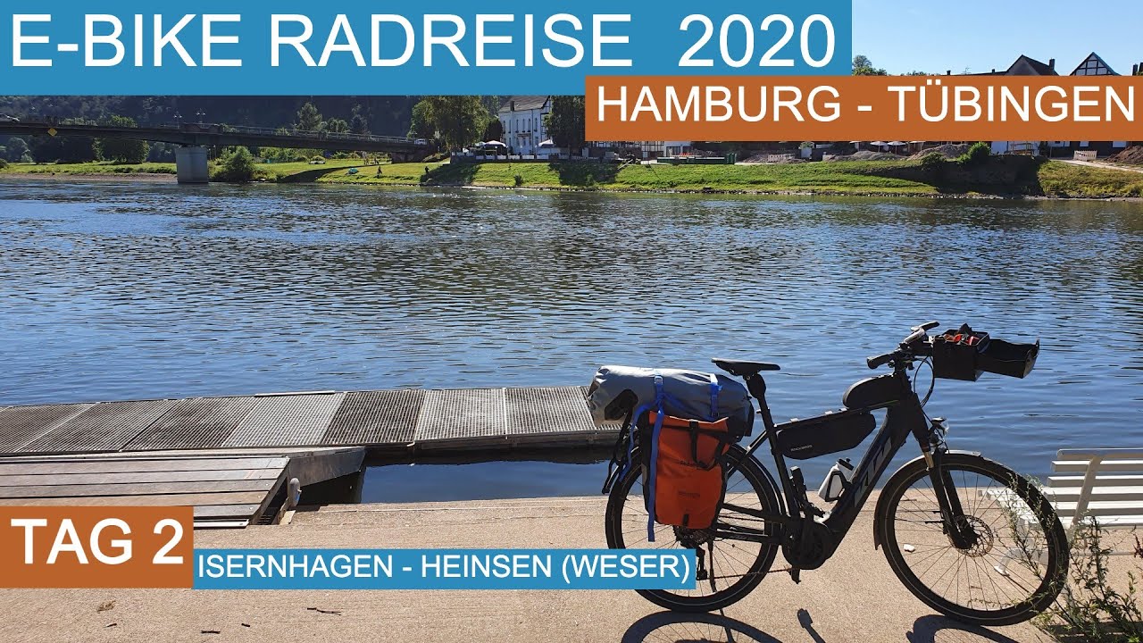 [2/10] E-Bike Radreise 2020 Hamburg Tübingen - Tag 2 von Isernhagen bis Heinsen auf dem Weserradweg