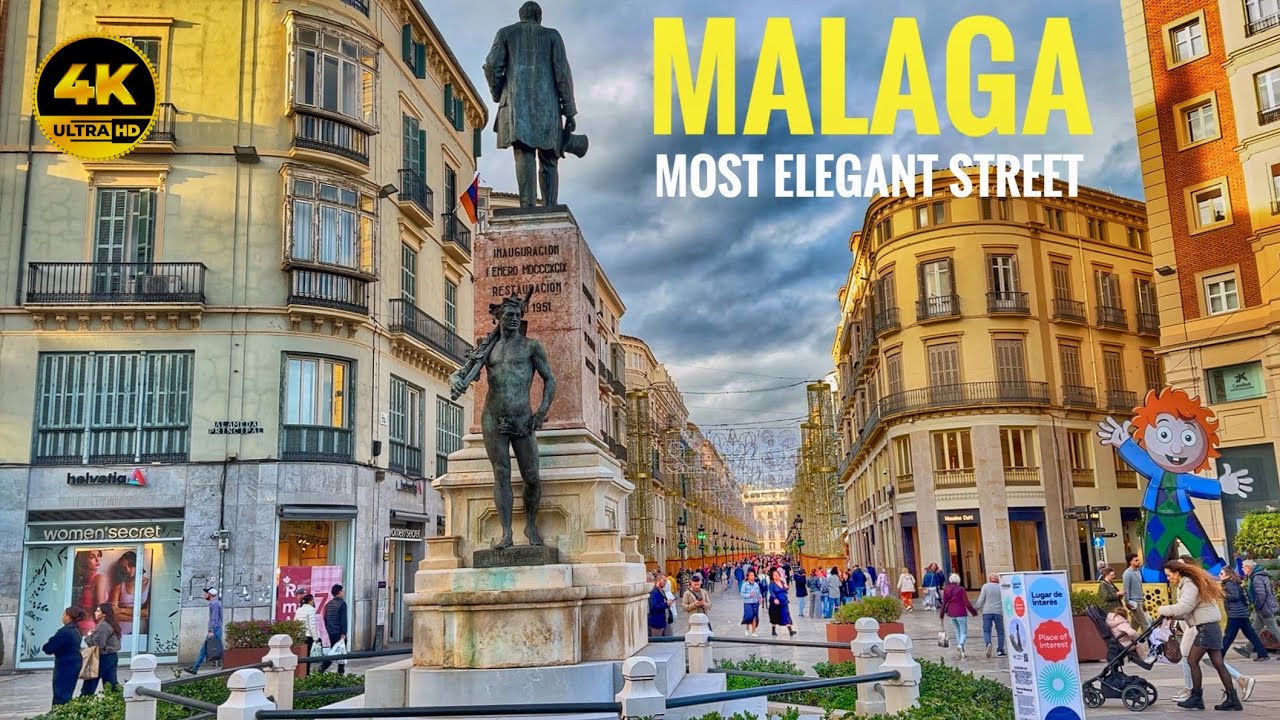 The Luxury of Malaga: From Alameda Principal to Calle Larios | 4K Walk