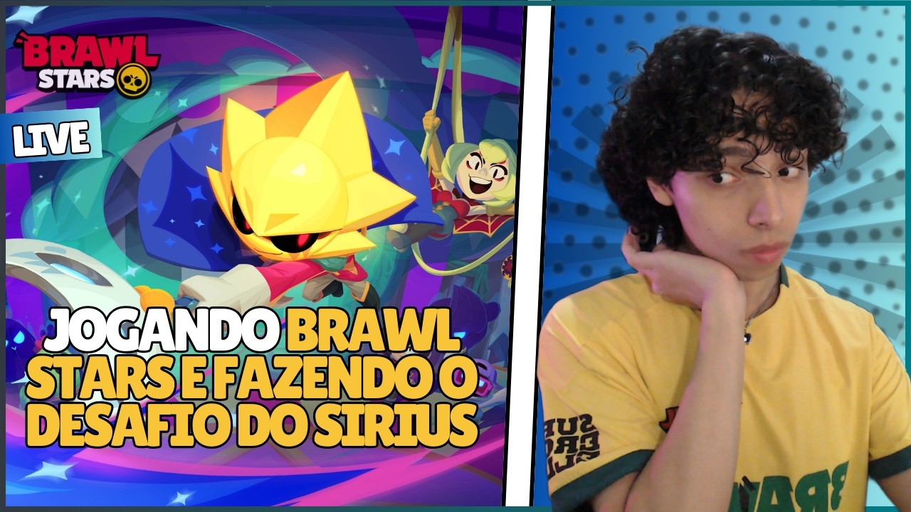 🔴JOGANDO BRAWL STARS, TESTANDO E FAZENDO O DESAFIO DO SIRIUS
