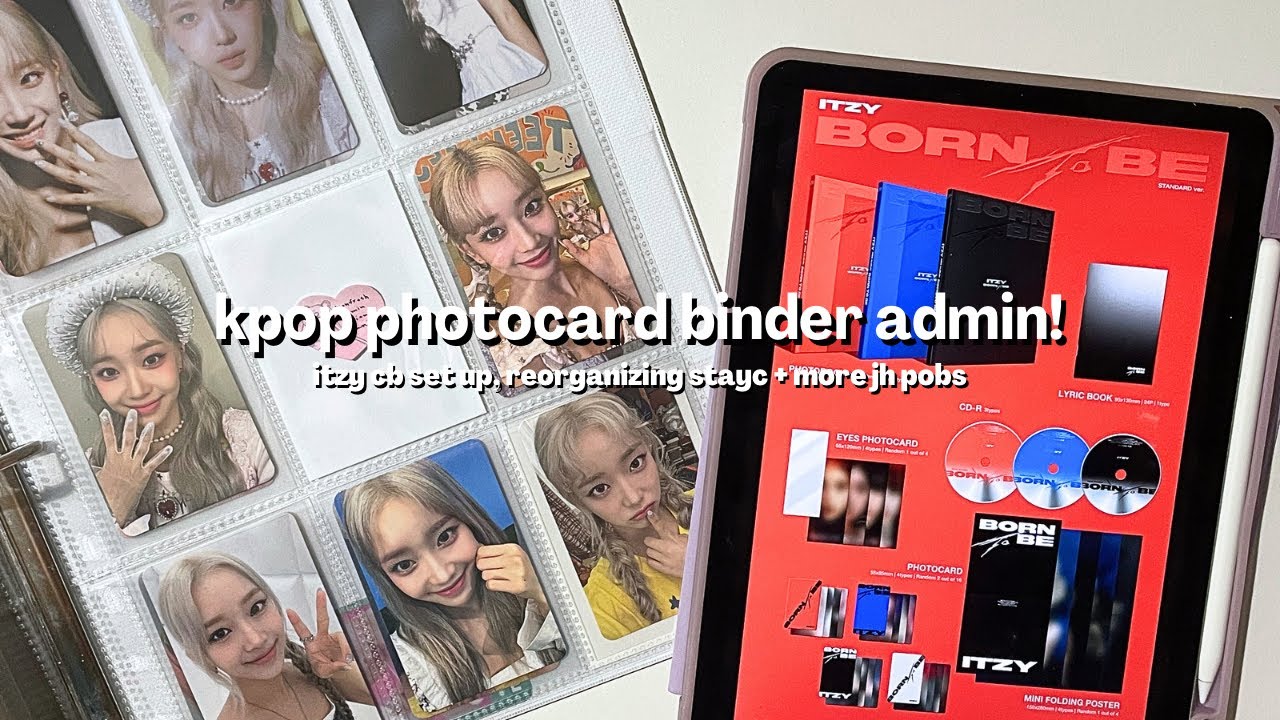 kpop photocard binder admin! ✰ itzy comeback set up, reorganizing stayc + more jaehyun pobs