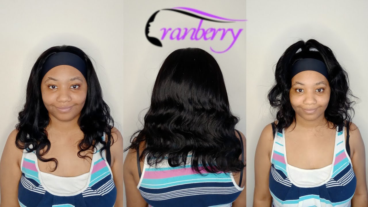 16 inch body wave bob headband wig | Cranberry hair