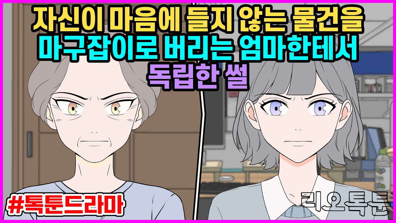 자신이 마음에 들지 않는 물건을 마구잡이로 버리는 엄마한테서 독립한 썰 | 리오톡툰