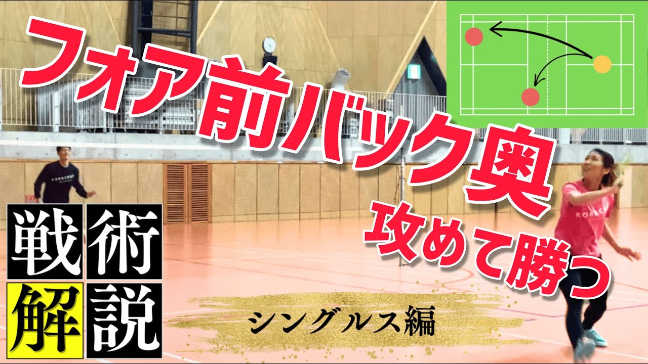 【新シリーズ】シングルスの戦い方教えます！バック奥を攻めたい方必見（バドミントン）