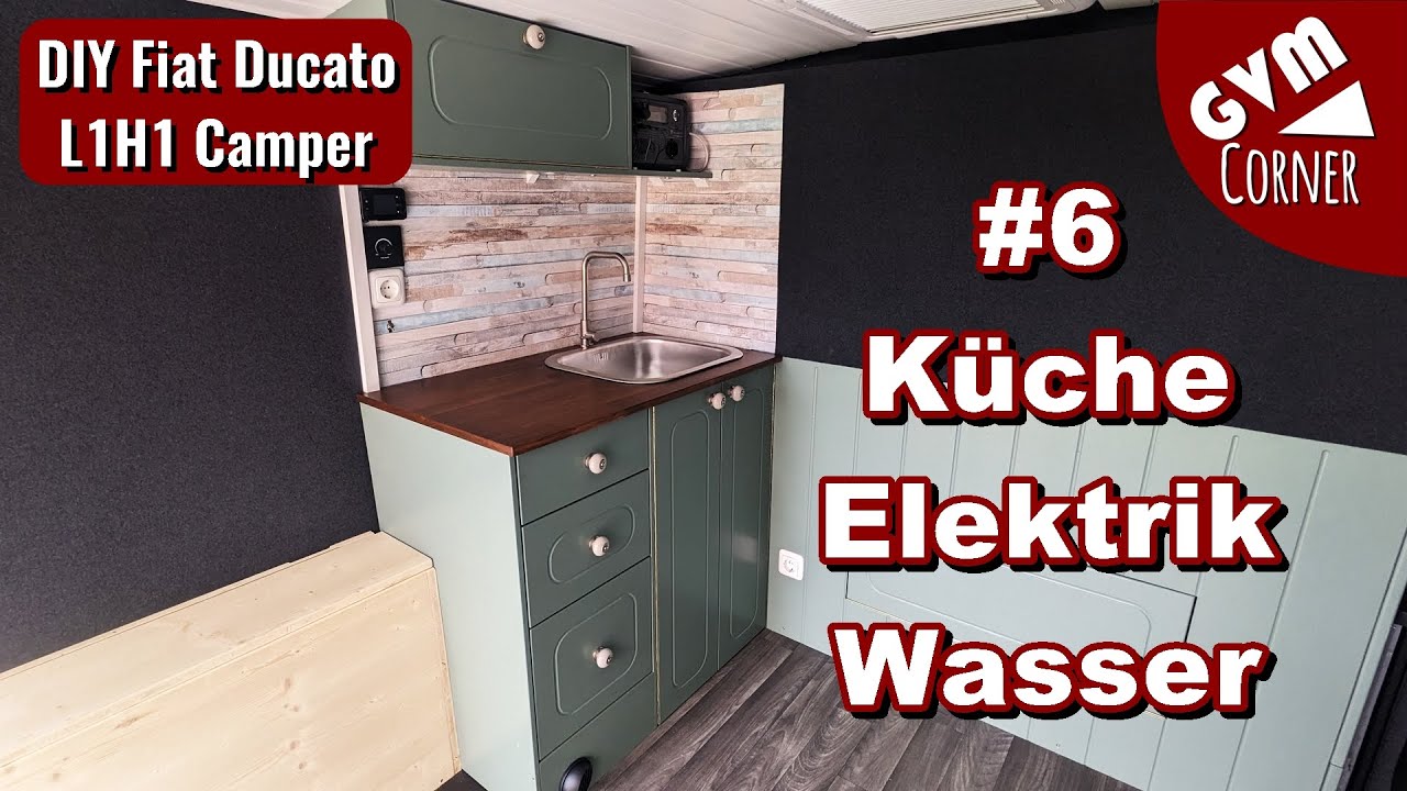 Кемпер Fiat Ducato L1H1 своими руками - №6 Установка кухни, электрики и водопровода