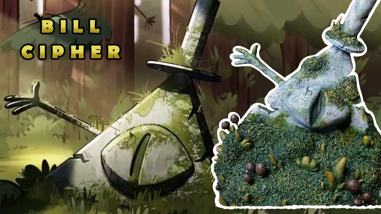 I made the BILL CIPHER STATUE from Gravity Falls out of polymer clay! : Polymer clay tutorial