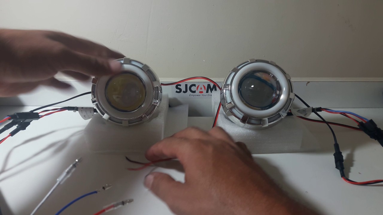 Farol Projetor Xenon Led Angel Eyes
